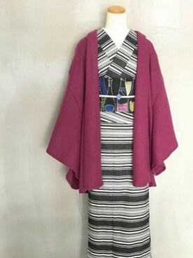 「KIMONO MODERN（キモノモダン）のアイテム」を使った、YUKIさん（レディース・158cm）の秋コーディネート