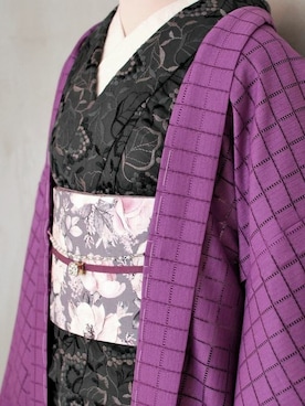 「KIMONO MODERN（キモノモダン）のアイテム」を使った、YUKIさん（レディース・158cm）の秋コーディネート
