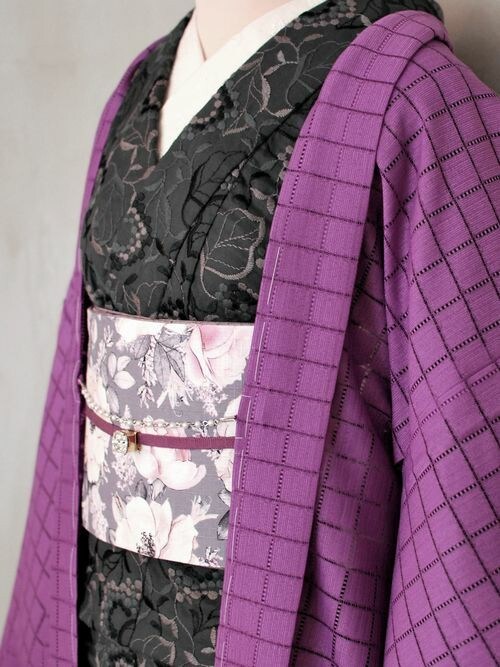 YUKI使用「KIMONO MODERN（リバーシブル半幅帯-退屈とうつくしい日々）」的時尚穿搭