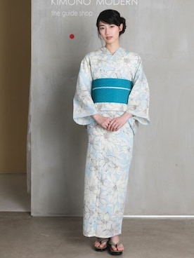 「KIMONO MODERN（キモノモダン）のアイテム」を使った、YUKIさん（レディース・169cm）の夏コーディネート