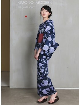 「KIMONO MODERN（キモノモダン）のアイテム」を使った、YUKIさん（レディース・169cm）の夏コーディネート