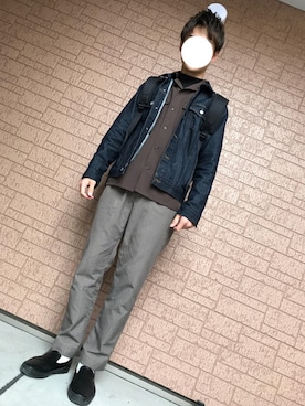 「BACK NUMBER（バックナンバー）のアイテム（デニムジャケット）」を使った、海さん（メンズ・175cm）の冬コーディネート