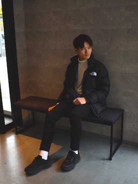「アイテム（ダウンジャケット/コート）」を使った、海さん（メンズ・175cm）の冬コーディネート