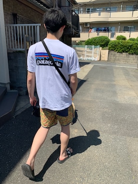 「RVCA（ルーカ）のアイテム（パンツ）」を使った、Ken Matsuiさん（メンズ・173cm）の夏コーディネート