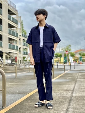 「FREAK'S STORE（フリークスストア）のアイテム（シューズ）」を使った、mizukiさん（メンズ・170cm）の夏コーディネート