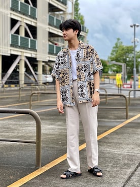 「FREAK'S STORE（フリークスストア）のアイテム（シューズ）」を使った、mizukiさん（メンズ・170cm）の夏コーディネート