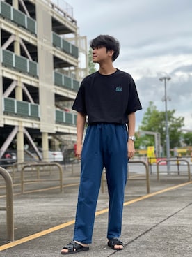 「FREAK'S STORE（フリークスストア）のアイテム（シューズ）」を使った、mizukiさん（メンズ・170cm）の夏コーディネート
