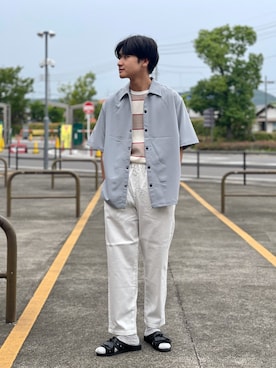 「FREAK'S STORE（フリークスストア）のアイテム（シューズ）」を使った、mizukiさん（メンズ・170cm）の夏コーディネート