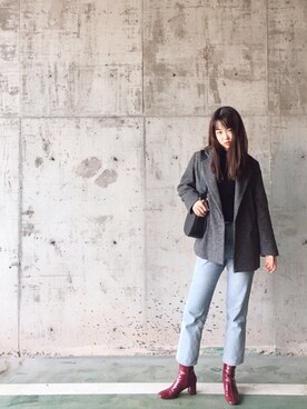 「日常」｜「アイテム（アクセサリー）」を使った、apanniさん（レディース・170cm）の冬コーディネート