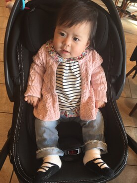 「babyGAP（babyGAP）のアイテム（ロンパース、その他）」を使った、Hannah｡.:*♡Sophiaさん（キッズ）の冬コーディネート