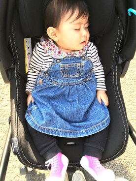 「babyGAP（babyGAP）のアイテム（デニムスカート、ブルー系）」を使った、Hannah｡.:*♡Sophiaさん（キッズ）の春コーディネート