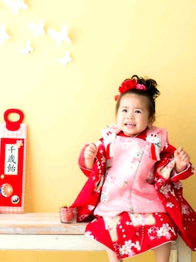 「七五三３歳」｜「アイテム（その他）」を使った、Hannah｡.:*♡Sophiaさん（キッズ・92cm）の夏コーディネート