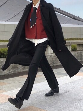 「ADER error（アーダーエラー）のアイテム（フォーマルスーツ/小物）」を使った、Kosei Yutakaさん（メンズ・171cm）の冬コーディネート