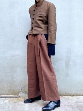 「Yves Saint Laurent（イヴサンローラン）のアイテム（ブーツ）」を使った、Kosei Yutakaさん（メンズ・171cm）の冬コーディネート
