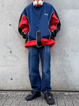 「ADER error（アーダーエラー）のアイテム（ジャケット/アウター）」を使った、Kosei Yutakaさん（メンズ・171cm）の春コーディネート