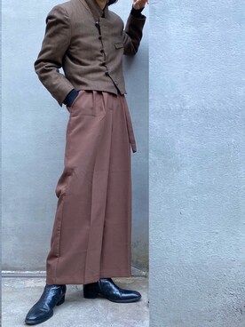 「Yves Saint Laurent（イヴサンローラン）のアイテム（ブーツ）」を使った、Kosei Yutakaさん（メンズ・171cm）の春コーディネート