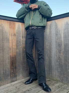 「Yves Saint Laurent（イヴサンローラン）のアイテム（ブーツ）」を使った、Kosei Yutakaさん（メンズ・171cm）の春コーディネート