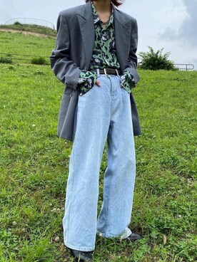 「Yves Saint Laurent（イヴサンローラン）のアイテム（ブーツ）」を使った、Kosei Yutakaさん（メンズ・171cm）の夏コーディネート