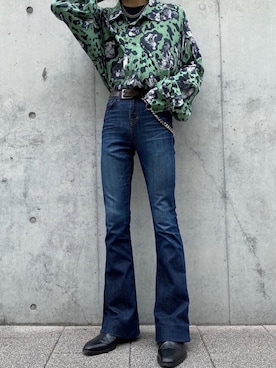 「Yves Saint Laurent（イヴサンローラン）のアイテム（ブーツ）」を使った、Kosei Yutakaさん（メンズ・171cm）の夏コーディネート