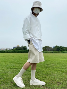 「CASPER JOHN AIVER（キャスパージョンアイバー）のアイテム（帽子）」を使った、Kosei Yutakaさん（メンズ・171cm）の夏コーディネート