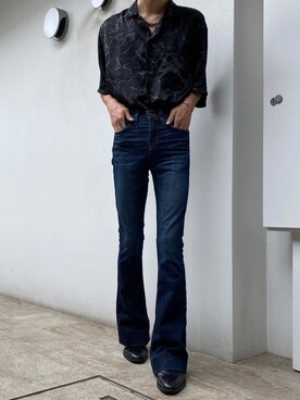「Yves Saint Laurent（イヴサンローラン）のアイテム（ブーツ）」を使った、Kosei Yutakaさん（メンズ・171cm）の夏コーディネート
