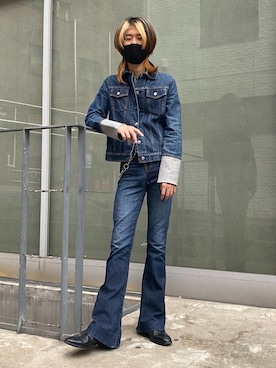 「Yves Saint Laurent（イヴサンローラン）のアイテム（シューズ）」を使った、Kosei Yutakaさん（メンズ・171cm）の冬コーディネート