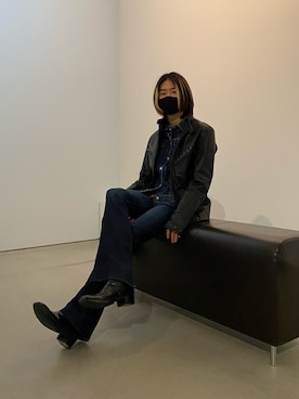 「Yves Saint Laurent（イヴサンローラン）のアイテム（シューズ）」を使った、Kosei Yutakaさん（メンズ・171cm）の冬コーディネート