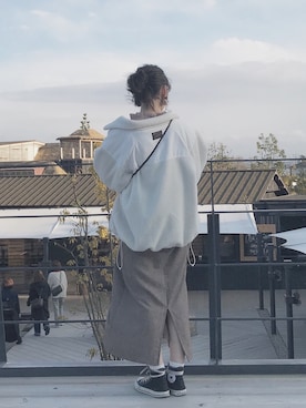 「kastane_ootd」｜「アイテム（ブルゾン）」を使った、春田花梨さん（レディース・158cm）の冬コーディネート