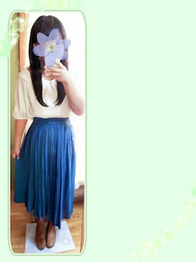 「ふわっ」｜もも＊さん（レディース・156cm）の夏コーディネート