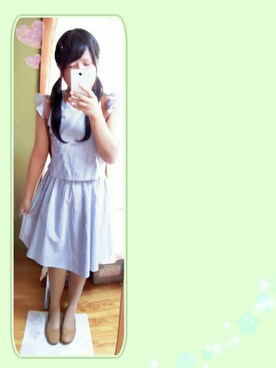 「ふわっ」｜もも＊さん（レディース・156cm）の夏コーディネート