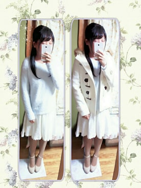 「しまむら（シマムラ）のアイテム（ダッフルコート）」を使った、もも＊さん（レディース・156cm）の秋コーディネート