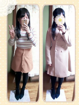 「dazzlin（ダズリン）のアイテム（その他アウター）」を使った、もも＊さん（レディース・156cm）の冬コーディネート