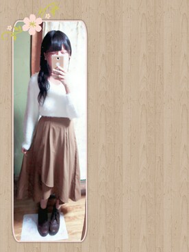 「ふんわり」｜「アイテム（ブーツ）」を使った、もも＊さん（レディース・156cm）の冬コーディネート
