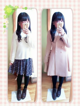 「dazzlin（ダズリン）のアイテム（その他アウター）」を使った、もも＊さん（レディース・156cm）の冬コーディネート