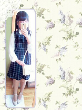 「ふんわり」｜「アイテム（アクセサリー）」を使った、もも＊さん（レディース・156cm）の冬コーディネート