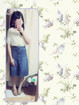 「Aラインスカート」｜「アイテム（タンクトップ）」を使った、もも＊さん（レディース・156cm）の春コーディネート