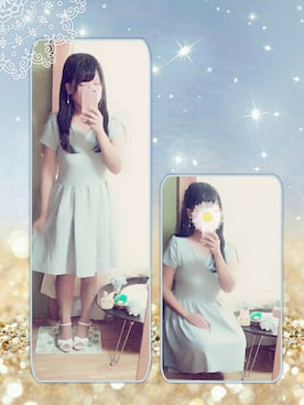 「ふんわりコーデ」｜もも＊さん（レディース・156cm）の夏コーディネート