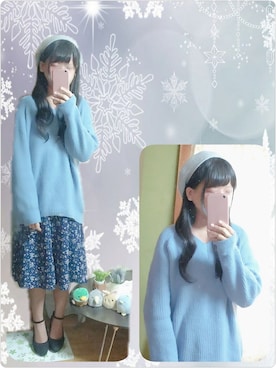 「ゆるフェミニン」｜もも＊さん（レディース・156cm）の冬コーディネート