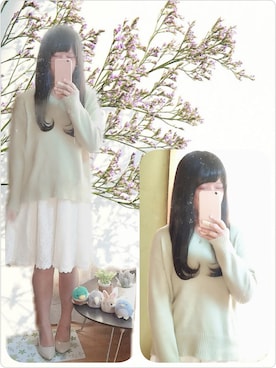 「ふんわりフェミニン」｜もも＊さん（レディース・156cm）の冬コーディネート
