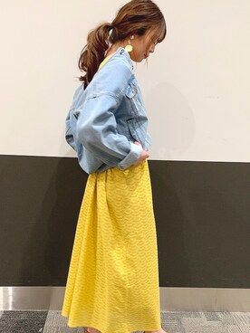 「Te chichi（テチチ）のアイテム（デニムジャケット）」を使った、mikaさん（レディース・161cm）の冬コーディネート