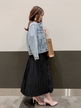「Te chichi（テチチ）のアイテム（デニムジャケット）」を使った、mikaさん（レディース・161cm）の春コーディネート