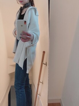 「おうちスタイル」｜「アイテム（その他アウター）」を使った、mikaさん（レディース・161cm）の春コーディネート