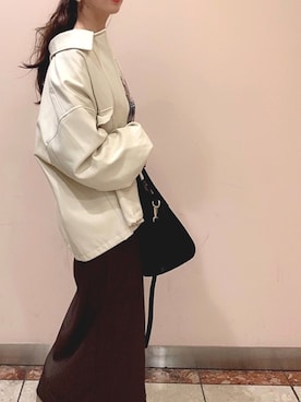 「アキコーデ」｜「アイテム（その他アウター）」を使った、mikaさん（レディース・162cm）の秋コーディネート