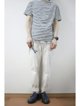 「マリン」｜「アイテム（アナログ腕時計）」を使った、ten_2_lowさん（メンズ・175cm）の夏コーディネート