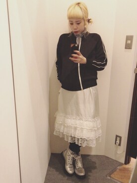 「アイテム（ブーツ、シルバー系）」を使った、☺︎さん（レディース・158cm）の冬コーディネート