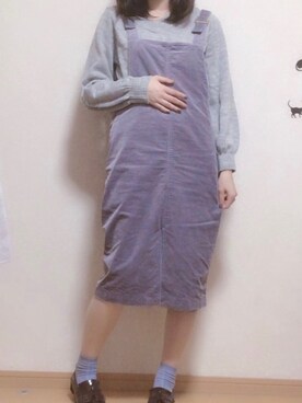 「YEVS（イーブス）のアイテム（オールインワン・サロペット）」を使った、はるかすさん（レディース・160cm）の秋コーディネート