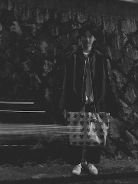 「monomania（モノマニア）のアイテム（パンツ）」を使った、☺︎NAOYA☺︎さん（メンズ・174cm）の春コーディネート