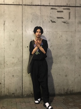 「monomania（モノマニア）のアイテム（パンツ）」を使った、☺︎NAOYA☺︎さん（メンズ・174cm）の夏コーディネート