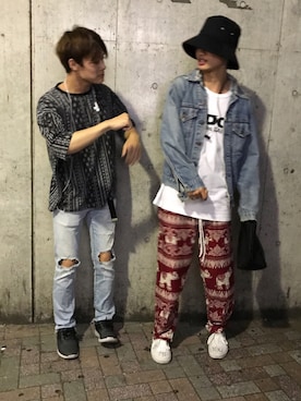 「まってますね」｜☺︎NAOYA☺︎さん（メンズ・174cm）の夏コーディネート