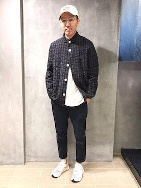 「RICHARDSON（リチャードソン）のアイテム（トップス）」を使った、Jeed S. さん（メンズ・180cm）の夏コーディネート